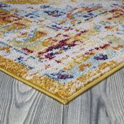 Jewel 5'2 X 7'2 Transitional & Contemporary Medallion & Distressed Yellow area rug main photo
