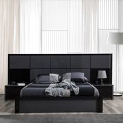 Glossy / Matte gray European style king bed main photo