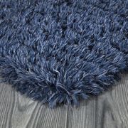 Silky Shag 5'2 x 7'2 Modern & Contemporary Solid Blue area rug