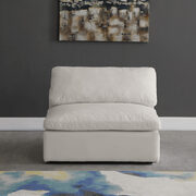Modular velvet fabric armless chair main photo