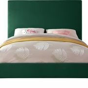 Green velvet casual style full bed w/ gold & silver legs main photo