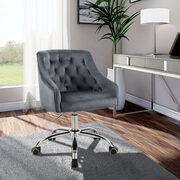 Adjustable height office chair w/ silver base