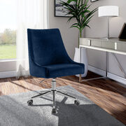 Velvet / chrome base stylish contemporary office chair main photo