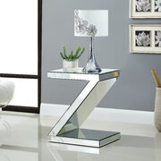 Mirrored design z-shaped end table main photo