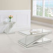 Mirrored design Z-shaped coffee table main photo