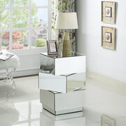 Mirrored contemporary style end table main photo