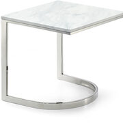 Stainless steel/marble top end table main photo