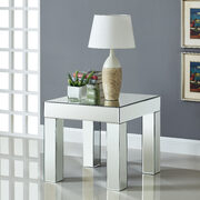Mirrored design contemporary end table main photo