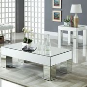 Mirrored design contemporary coffee table main photo
