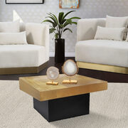 Rich gold / black metal coffee table in glam style main photo