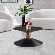 Round ultra-contemporary stylish black coffee table main photo