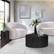 Round cylinder black contemporary coffee table main photo