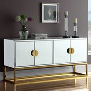 Mirrored contemporary buffet in golden finish main photo