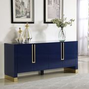 Navy blue lacquer contemporary buffet / display main photo