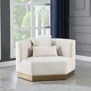 Modular design / gold base cream chair main photo