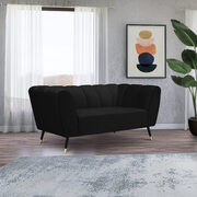 Low-profile channel tufted contemporary loveseat main photo