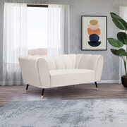 Low-profile channel tufted contemporary loveseat main photo