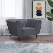 Low-profile channel tufted contemporary chair main photo