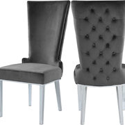 High back dining chair w/ tufted back main photo