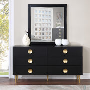 Contemporary black stylish dresser w/ golden legs main photo