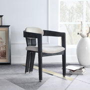 Cream velvet contemporary dining chair main photo