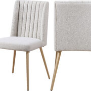 Stylish cream fabric contemporary chairs main photo