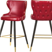 Stylish bar stool w/ golden trim and leg tips main photo