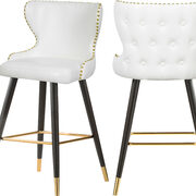 Stylish bar stool w/ golden trim and leg tips