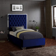 Tufted headboard twin bed in modern style
