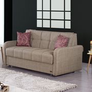 Contemporary sand chenille fabric sleeper sofa main photo
