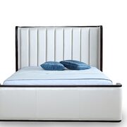 Clean geometric lines cream full bed
