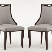 Gray and walnut twill dining chair (set of two) main photo