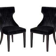 Black and walnut velvet dining chair (set of two) main photo