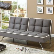 Contemporary gray microfiber sleeper sofa main photo
