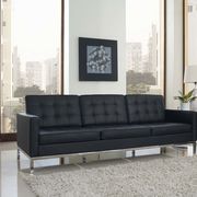Tufted back design contemporary leather sofa main photo