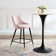 Performance velvet counter stool in pink main photo