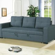 Blue gray fabric sofa bed in polyfiber fabric