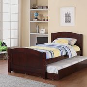 Dark cherry twin youth bed / trundle main photo