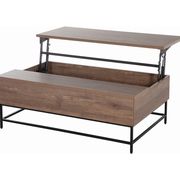 Casual style wood finish coffee table w/ lift top main photo