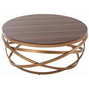 Casual brown round coffee table main photo