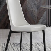 Luca dining chair white faux leather main photo