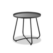 Indoor/outdoor steel side table powder-coating without handles main photo