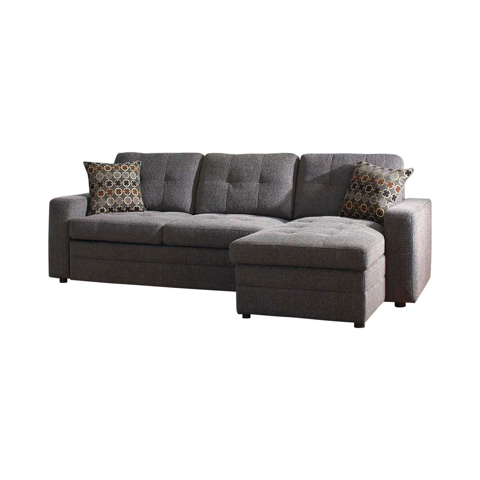 Small sectional sofa w/ casual style and tufts by Coaster additional picture 5