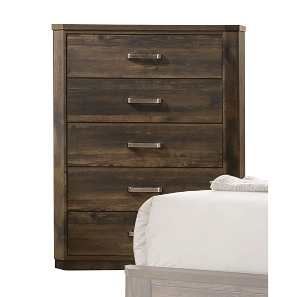 Rustic walnut queen bed by Acme additional picture 6