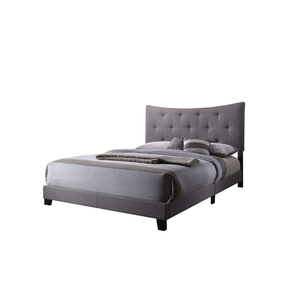 Gray fabric queen bed by Acme additional picture 2