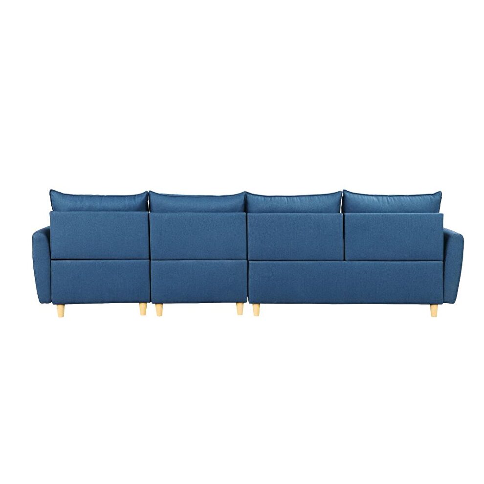 Blue fabric sectional sofa by Acme additional picture 3
