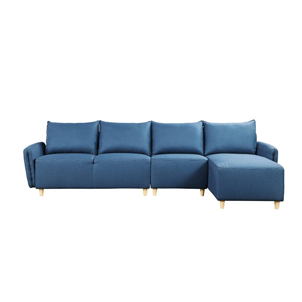 Blue fabric sectional sofa by Acme additional picture 6