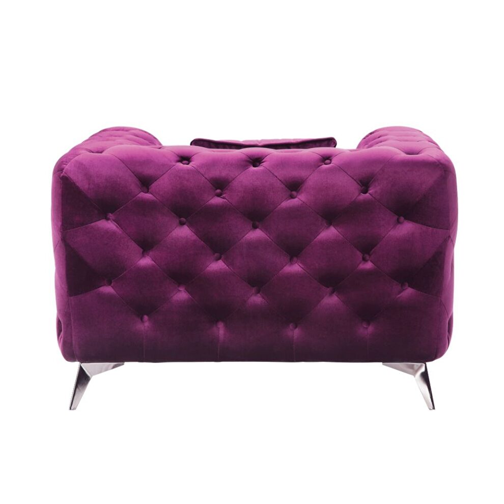 Purple fabric chair by Acme additional picture 2