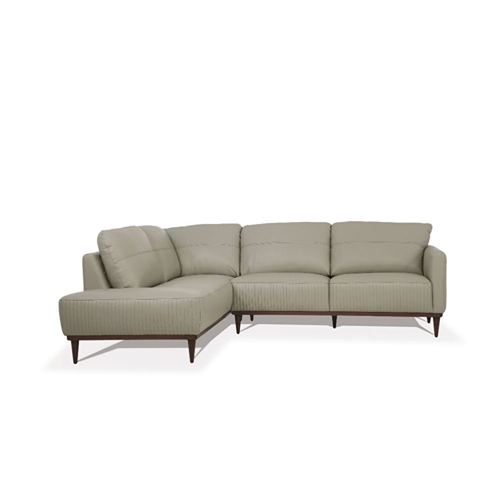 Airy green full leather sectional sofa by Acme additional picture 5