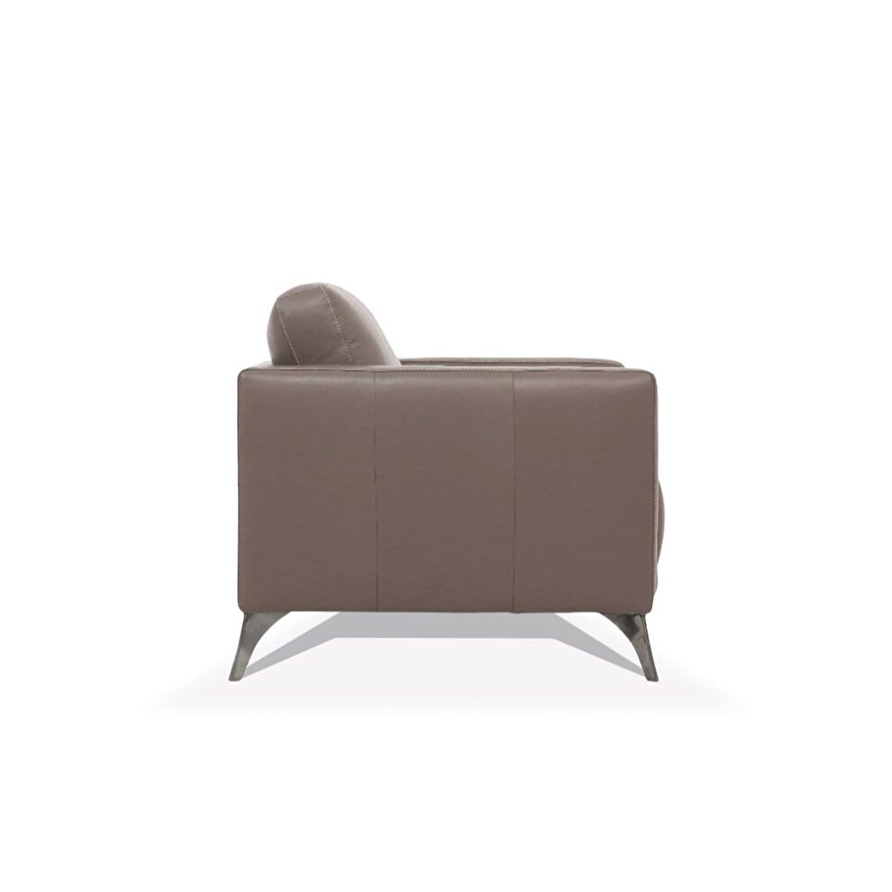 Taupe leather loveseat by Acme additional picture 3